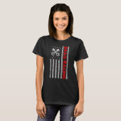 Amerikaanse vlag Slepen Racing Race Verenigde Stat T-shirt (Voorkant volledig)