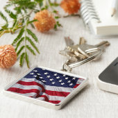 Amerikaanse vlag Sleutelhanger (Zijkant)