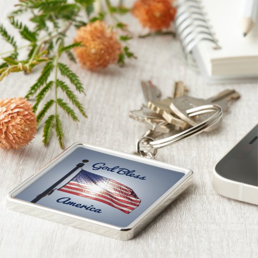 Amerikaanse vlag sleutelhanger (Zijkant)