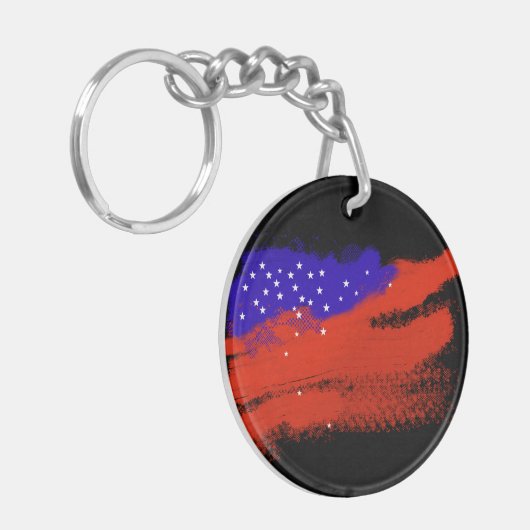 Amerikaanse vlag sleutelhanger (Voorkant Links)