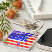 Amerikaanse vlag sleutelhanger (Voorkant Rechts)