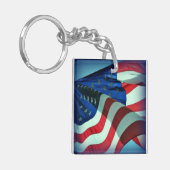 Amerikaanse vlag Sleutelhanger (Voorkant Links)