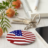 Amerikaanse vlag sleutelhanger (Zijkant)