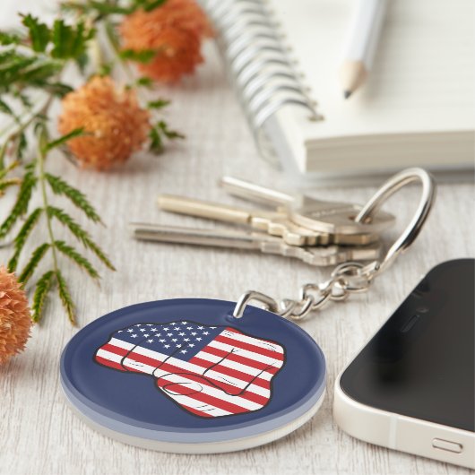 Amerikaanse vlag sleutelhanger (Voorkant Rechts)