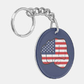 Amerikaanse vlag sleutelhanger (Voorkant Links)