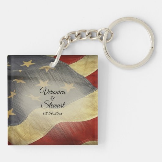 Amerikaanse vlag sleutelhanger (Achterkant)
