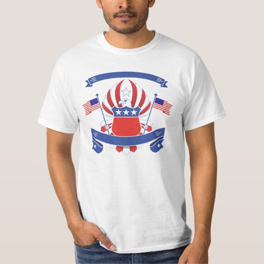 amerikaanse vlag slogan t-shirt (Voorkant)