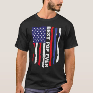 Amerikaanse Vlag & Slovenië Vlag Beste Pop ooit Fa T-shirt