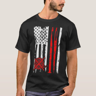 Amerikaanse vlag snijtcheting Gift Patriotic Sewin T-shirt