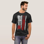 Amerikaanse vlag snijtcheting Gift Patriotic Sewin T-shirt (Voorkant volledig)