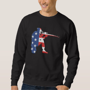 Amerikaanse vlag Sniper 2de wijziging Patriottisch Trui