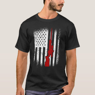 Amerikaanse vlag Sniper Rifle 2de wijziging Sniper T-shirt