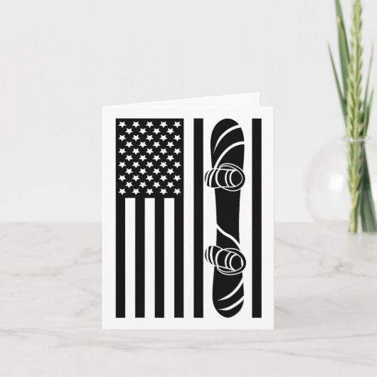 Amerikaanse vlag Snowboard Kleding - Snowboarding Kaart (Voorkant)