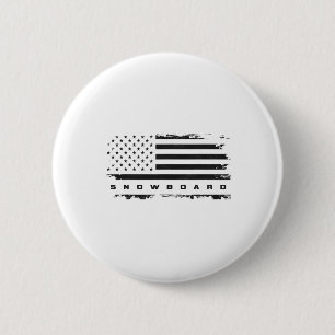 Amerikaanse vlag Snowboard Kleding - Snowboarding  Ronde Button 5,7 Cm
