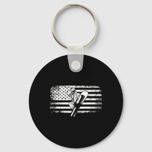Amerikaanse vlag Snowboard Kleding - Snowboarding  Sleutelhanger
