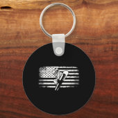 Amerikaanse vlag Snowboard Kleding - Snowboarding Sleutelhanger (Voorkant)