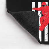 Amerikaanse vlag snowboard VS winter patriottische Muismat (Hoek)