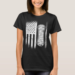 Amerikaanse vlag snowboarden t-shirt