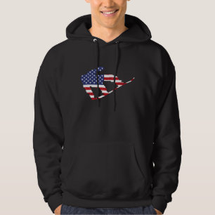 Amerikaanse vlag Snowboarder Hoodie