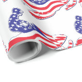 Amerikaanse vlag Snowmobile Cadeaupapier (Rol Hoek)