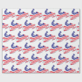 Amerikaanse vlag Snowmobile Cadeaupapier (Vlak)