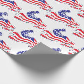 Amerikaanse vlag Snowmobile Cadeaupapier (Hoek)