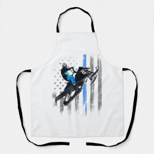 Amerikaanse Vlag Snowmobile Shirt Heren Snowmobile Schort