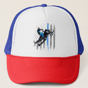 Amerikaanse Vlag Snowmobile Shirt Heren Snowmobile Trucker Pet