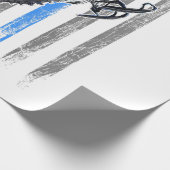 Amerikaanse vlag Snowmobile Shirt Mannen Snowmobil Cadeaupapier (Hoek)