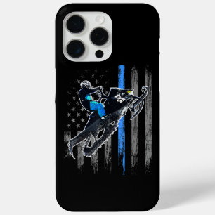 Amerikaanse vlag Snowmobile Shirt Mannen Snowmobil iPhone 15 Pro Max Hoesje