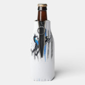 Amerikaanse vlag Snowmobile Shirt Mannen Snowmobil Flesjeskoeler (Fles Achterkant)