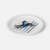 Amerikaanse vlag Snowmobile Shirt Mannen Snowmobil Papieren Bordje (Gekanteld)