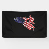 Amerikaanse vlag Snowmobile Winter Snowmobiel Spandoek (Horizontaal)