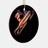 Amerikaanse vlag Snowmobile Winter Snowmobiingpng Keramisch Ornament (Rechts)