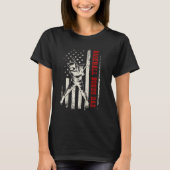 Amerikaanse vlag softbal honkbal bonus vader grapp t-shirt (Voorkant)