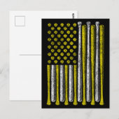 Amerikaanse Vlag Softbal Team Vintage Grappig Briefkaart (Voorkant / Achterkant)
