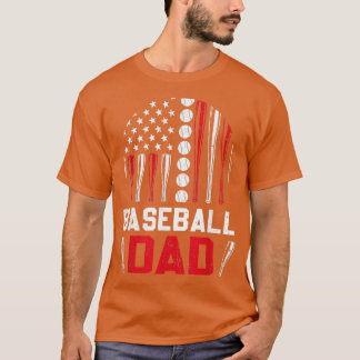Amerikaanse vlag Softball Baseball Papa Gift Ball  T-shirt