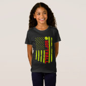 Amerikaanse vlag Softball T-shirt (Voorkant volledig)