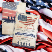  Amerikaanse vlag soldaat gaat weg Kaart