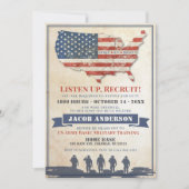  Amerikaanse vlag soldaat gaat weg Kaart (Voorkant)