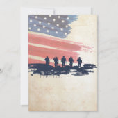  Amerikaanse vlag soldaat gaat weg Kaart (Achterkant)