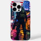 Amerikaanse vlag soldaat iPhone 14 Pro Max Hoesje  (Achterkant)