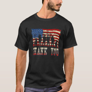 Amerikaanse Vlag Soldaten VS Bedankt Veteranen Tro T-shirt