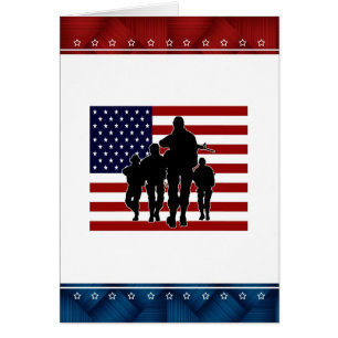 Amerikaanse vlag Soldier Silhouette Blank