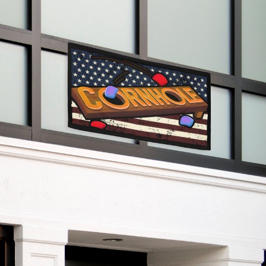 Amerikaanse vlag spandoek (Buitenkant Gebouw)