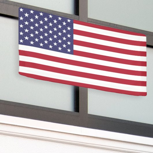 Amerikaanse vlag spandoek (Buitenkant Gebouw)