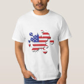 Amerikaanse vlag spatten t-shirt (Voorkant)