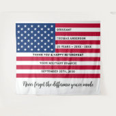 Amerikaanse vlag Speciaal militair pensioen Wandkleed (Voorkant (horizontaal))