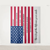 Amerikaanse vlag Speciaal militair pensioen Wandkleed (Voorkant)