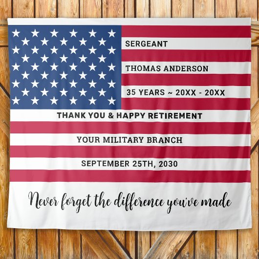 Amerikaanse vlag Speciaal militair pensioen Wandkleed
